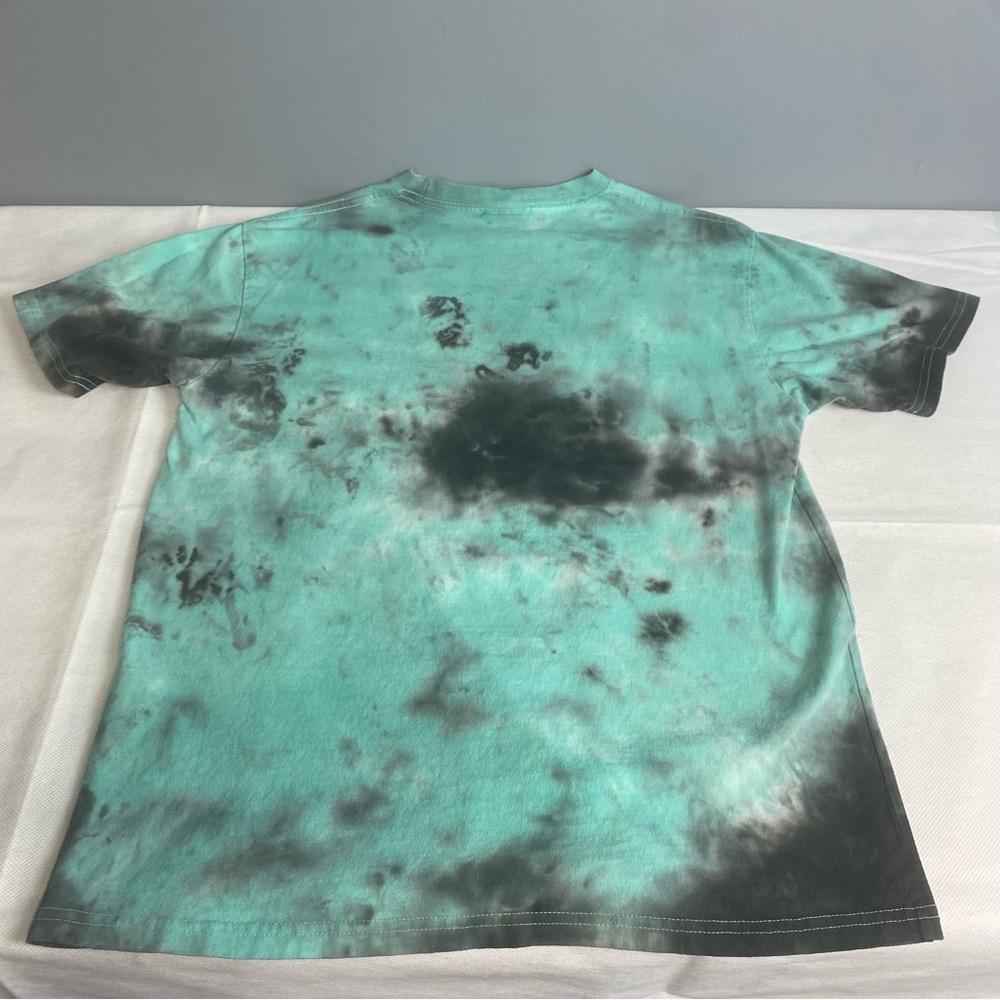 HUF Teal Tie-Dye Short Sleeve Tee with Pink Logo - Picture 5 of 14